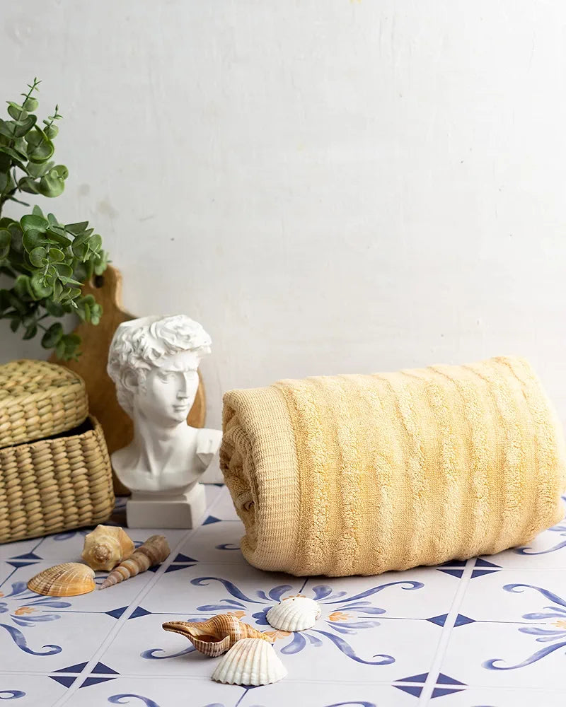Mush Bamboo Towels for Bath Large Size | 600 GSM Bath Towel for Men & Women | Soft, Highly Absorbent, Quick Dry,and Anti Microbial | 75 X 150 cms